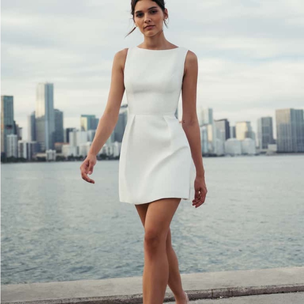 Jenny Yoo White Mini Dress